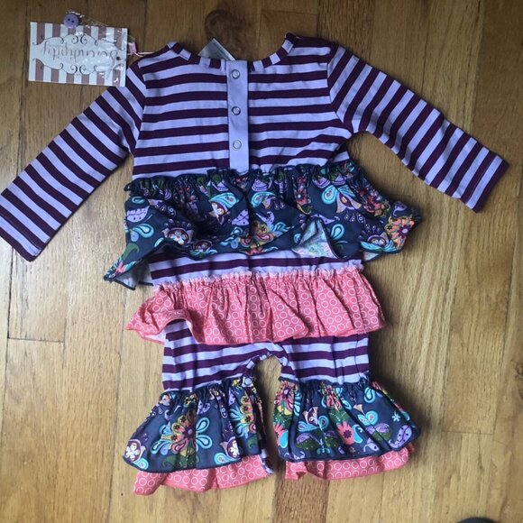 Serendipity Newborn Ruffle Overall NWT - Picture 5 of 11